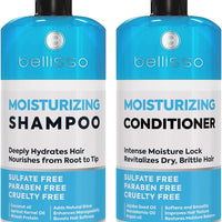 Moisturizing Shampoo and Conditioner Set - Sulfate Free Care for Women and Men - Hydrating, Deep Moisture Duo with Shea