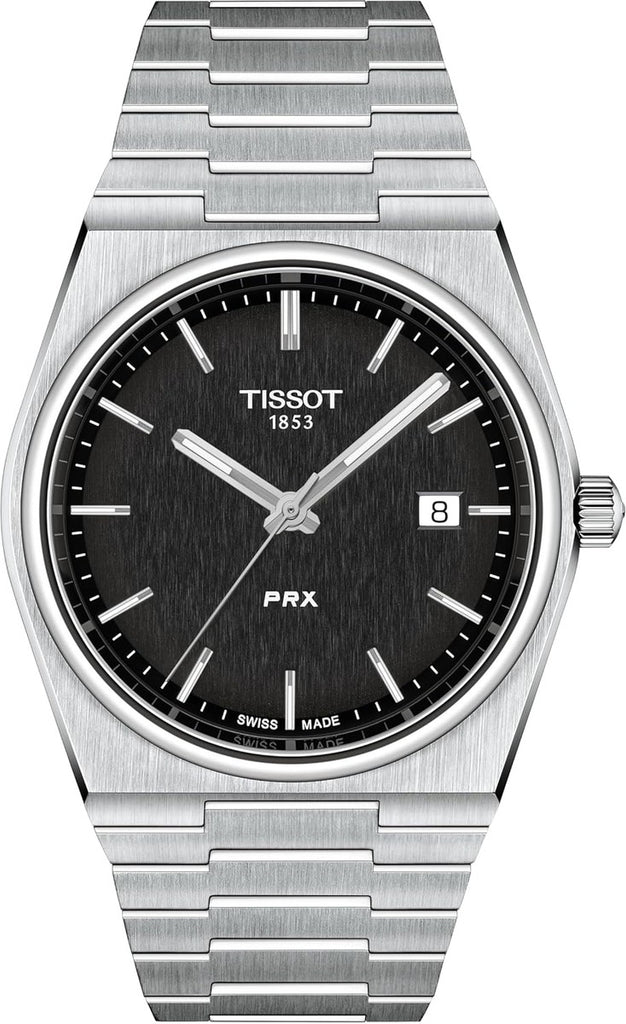 Tissot mens PRX 316L stainless steel case Dress Watch Grey