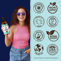 GuruNanda Extracto de aceite de coco, enjuague bucal blanqueador y aliento fresco, 7 aceites esenciales y vitaminas para dientes y encías felices, sin alcohol, 16 onzas