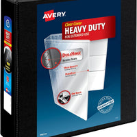 Avery® Heavy-Duty View 3 Ring Binder, 3" Slant Rings, 1 Black Binder