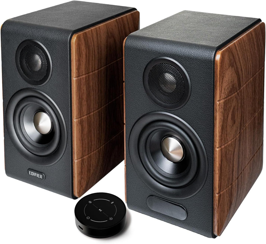 Edifier S880DB MKII Hi-Fi Bookshelf Speakers, 88W RMS, Dark Wood