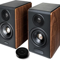 Edifier S880DB MKII Hi-Fi Bookshelf Speakers, 88W RMS, Dark Wood