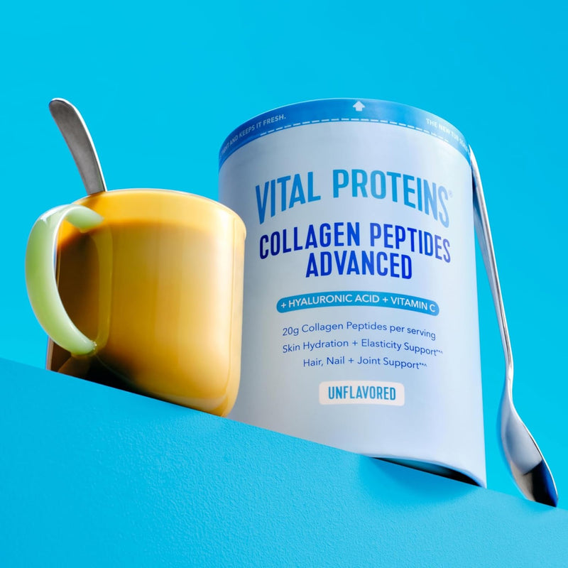 Vital Proteins - Péptidos de colágeno en polvo, de vacas alimentadas con pasto y criadas en prados, sin sabor, 20 onzas ✅ Polvo de péptidos de colágeno biodisponible: procedente de ganado bovino alime
