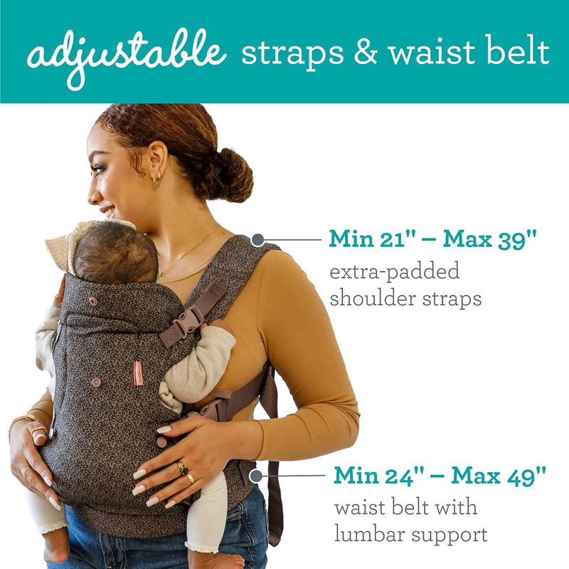 Infantino Flip 4 en 1 Portabebés Ergonómico Convertible Leopardo