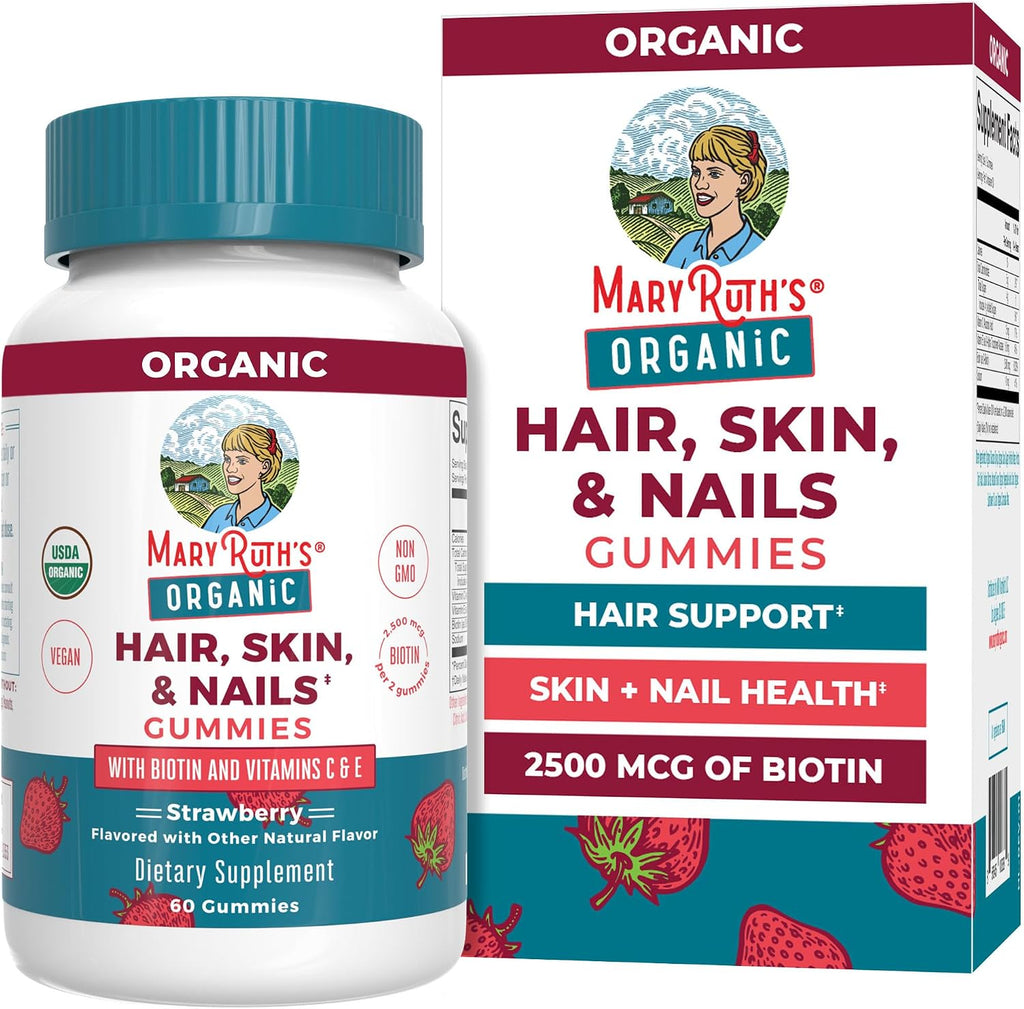 MARYRUTH'S Organic Hair Skin and Nail Vitamins, Ages 14+, Skin Care, 60ct