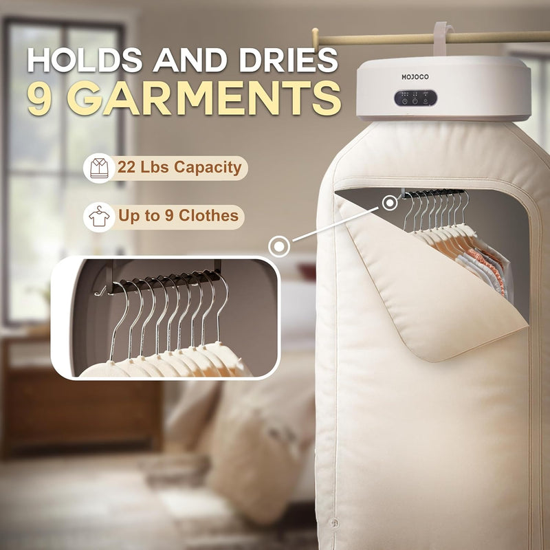 MOJOCO Secadora de ropa portátil - Secadora compacta de 600 W para apartamento, viajes