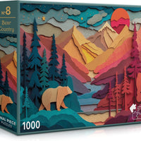 Bear Country (#8) – 1000 Piece Jigsaw Puzzle for Adults | Premium European Blue Board | Satin Low-Glare Finish | Ribbon