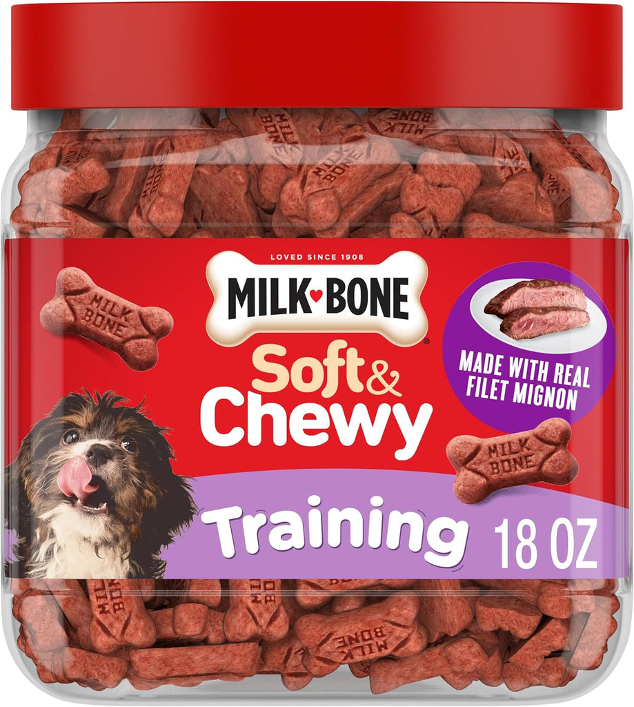Milk-Bone Soft & Chewy Dog Training Treats, Mini Size, 18 Oz. Bag