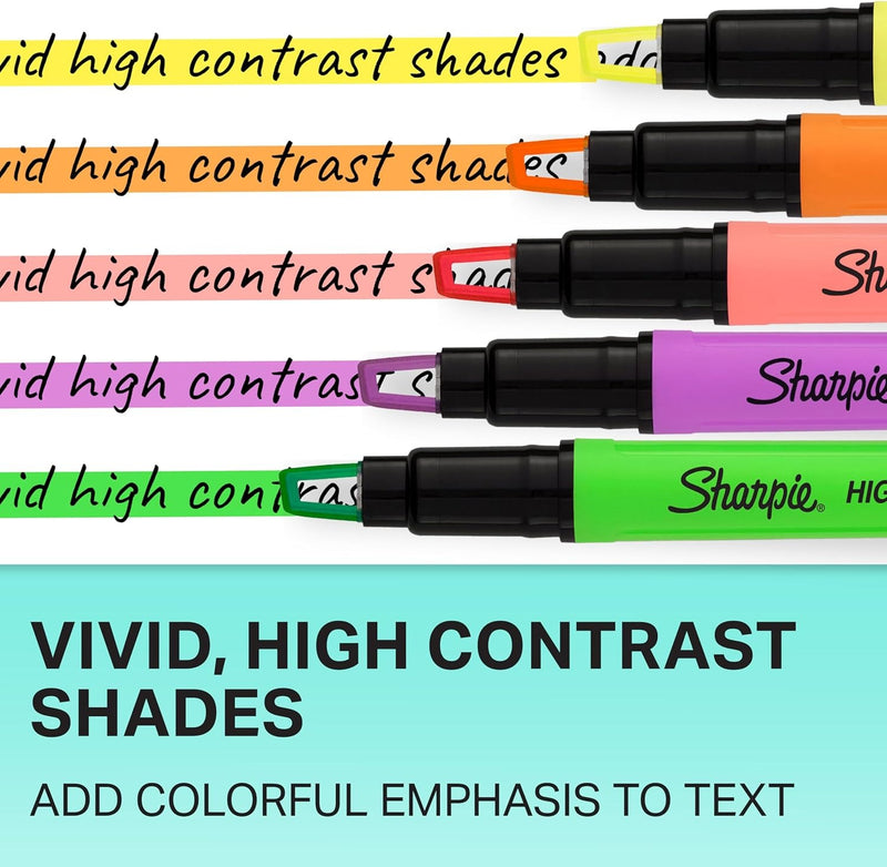 Sharpie Clear View Highlighter Sticks, Chisel Tip Highlighter Market Set