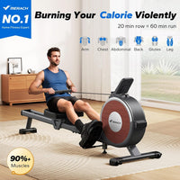 Merach Q1S Magnetic Rowing Machine Indoor, Dual Slide Rail, Quiet & Smooth