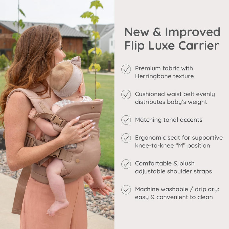 Infantino Flip Luxe 4 en 1 Portabebés Ergonómico Affogato