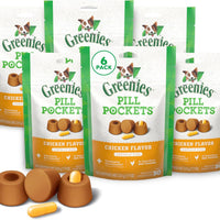 Greenies Pill Pockets Large Size Dog Treats, Chicken, 7.9 oz, 6-Pack