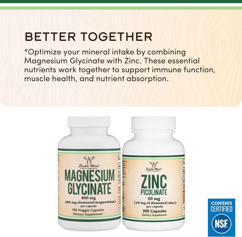 Double Wood Supplements Glicinato de magnesio 400 mg