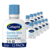 Cetaphil Gentle Cleanser, Hydrating Face Wash, Travel Size, 2oz, 12ct