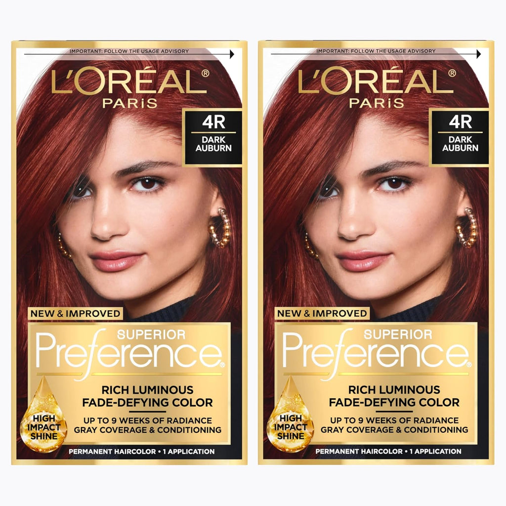 L'Oreal Paris Superior Preference Luminous Fade-Defying Permanent Hair Color, Hair Dye For Up to 9 Weeks of Radiance, Da