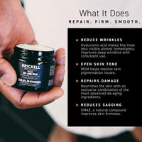 Crema revitalizadora antienvejecimiento Brickell Men's para hombres, crema de noche antiarrugas natural y orgánica para la cara para reducir líneas finas y arrugas, 2 onzas, sin fragancia