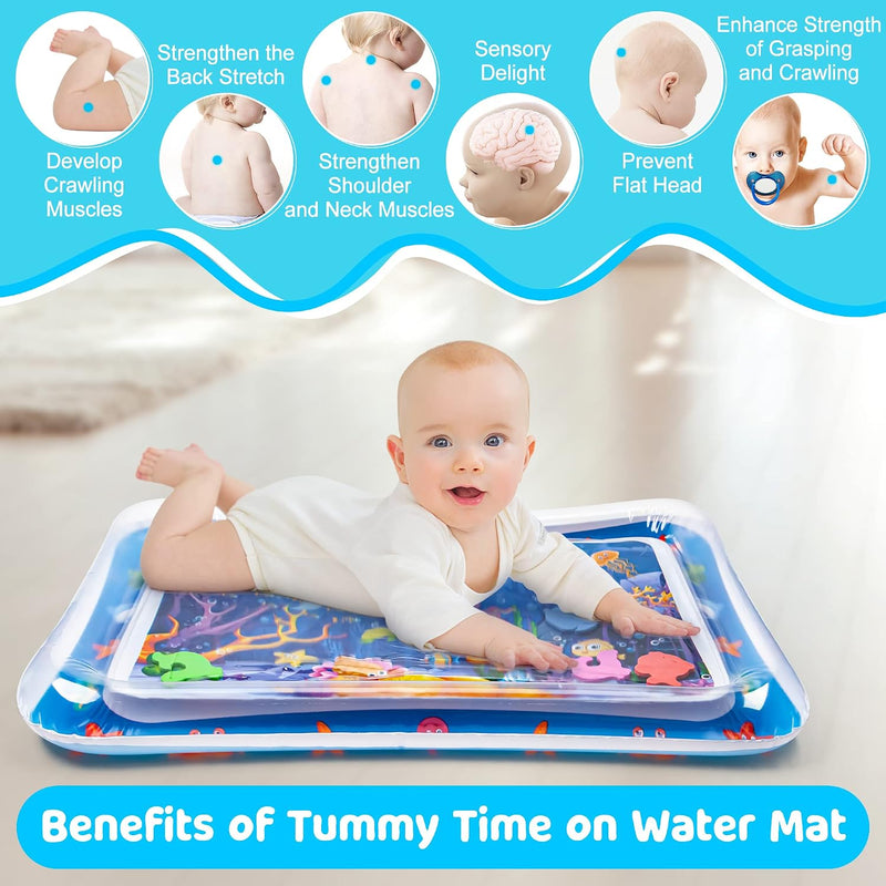 Yeeeasy Manta de Agua Inflable Tummy Time para Bebés 3 a 24 Meses