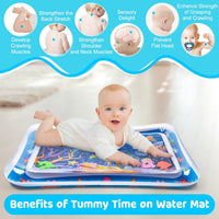 Yeeeasy Manta de Agua Inflable Tummy Time para Bebés 3 a 24 Meses
