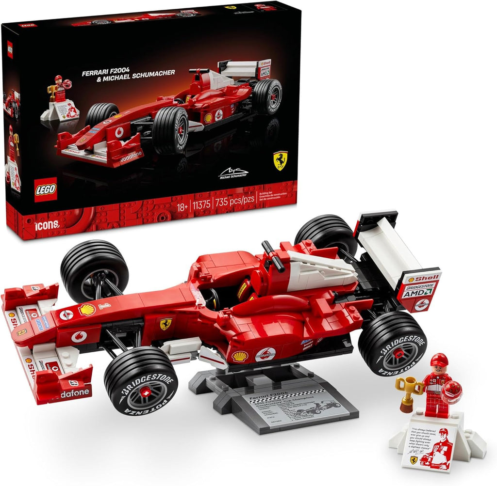 Ofertaza, LEGO Icons Ferrari F2004 & Michael Schumacher Building Set