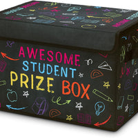 Weysat Blackboard Classroom Treasure Chest Box for Kid Prize with Lid