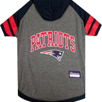 Pets First NFL New England Patriots Hoodie for Dogs & Cats. | NFL Football Licensed Dog Hoody Tee Shirt, Large | Sports
