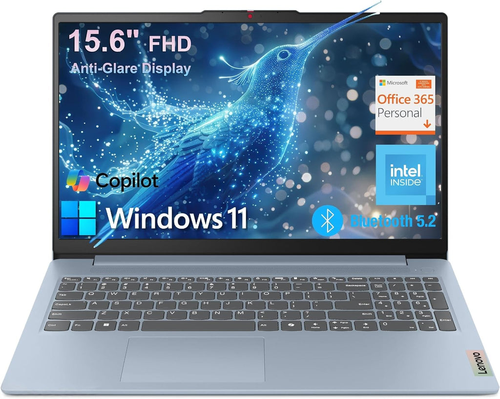 Lenovo 15.6" FHD Business Laptop, Intel Processor, 8GB DDR5, 128GB Storage