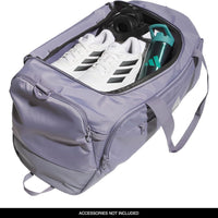 Adidas Defender 5 Duffel Bag for Sports, Gym and Travel, Slate Grey/Silver Metallic, OSFA