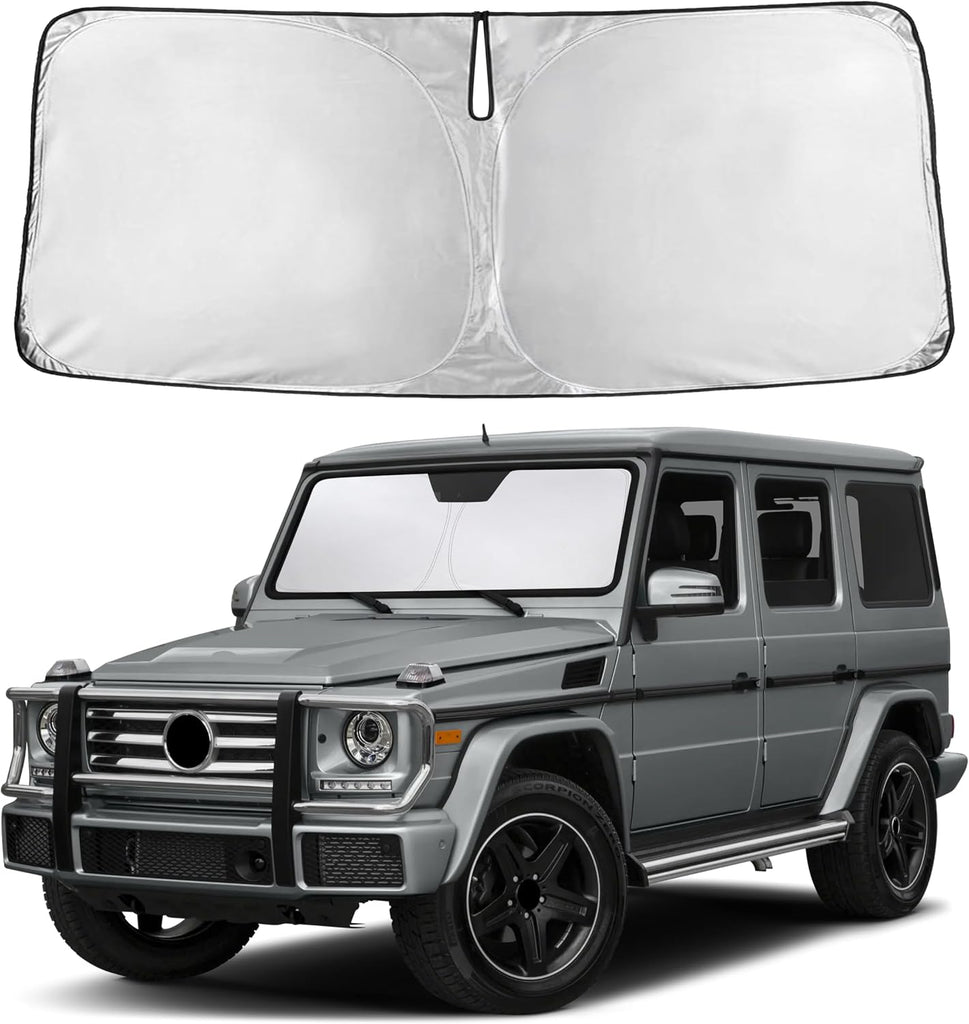 EcoNour Windshield Sunshade Compatible for Mercedes-Benz G Class 1990-2016 2017 2018, Sun Visor for Front Windshield & W