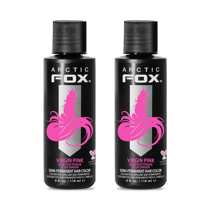 ARCTIC FOX Semi-Permanent Hair Dye Virgin Pink - Vegan - 2x4 oz