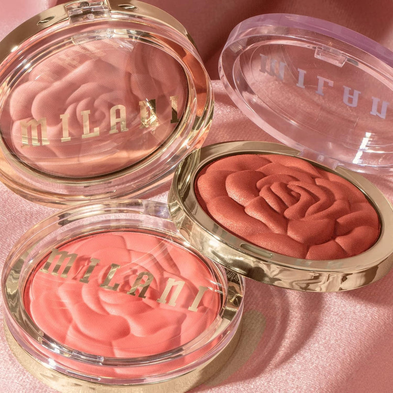 Milani Rose Blush, Powder Blush for Cheeks - Natural Matte - Romantic Rose