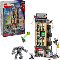 LEGO Marvel Spider-Man vs. Mysterio: The Daily Bugle Building Toy - Pretend Play Set with 7 Minifigures & Rhino Mech - Super Hero Toy for Boys & Girls, Ages 10+ - Gift Idea for Birthdays - 76342