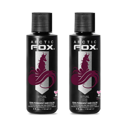 ARCTIC FOX Semi-Permanent Hair Dye Ritual Burgundy - Vegan - 2 x 4 fl oz