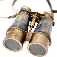 Handmade Antique Victorian Marine Brass Leather Cover Belt Binocular Sailor Instrument for Adults Marine Binoculars for