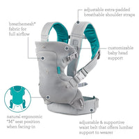 Infantino Flip Advanced 4 en 1 Portabebés Ligero Light and Airy