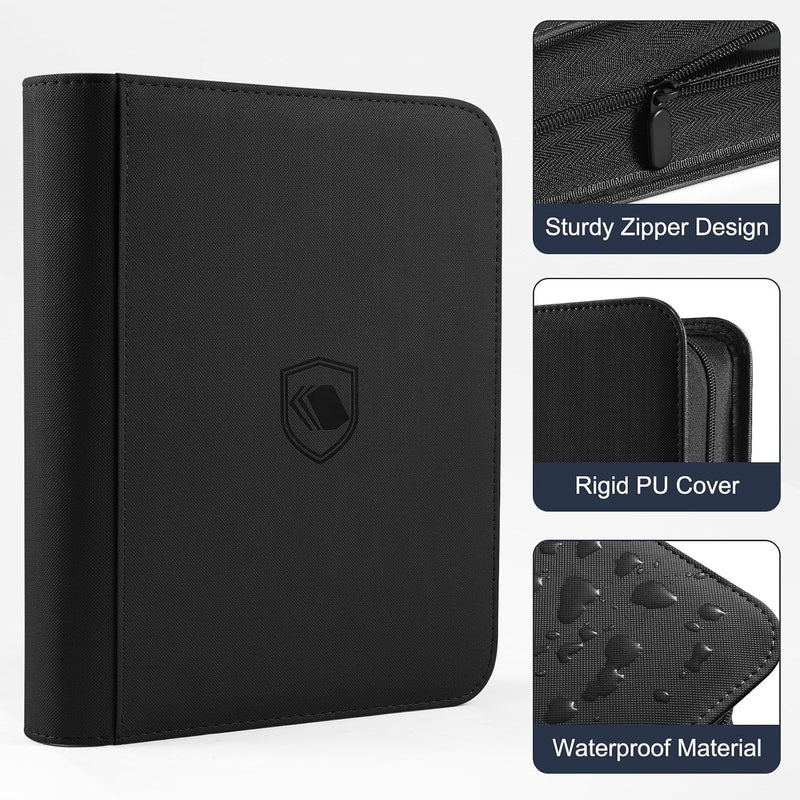 Pemocyny Top Loader Binder 9 Pocket, Holds 360 Toploaders, 100 Toploaders INCLUDED