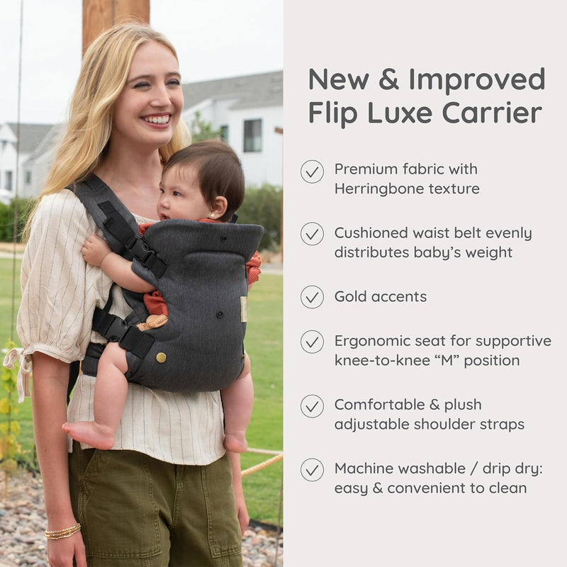 Infantino Flip Luxe 4 en 1 Portabebés Ergonómico Onyx
