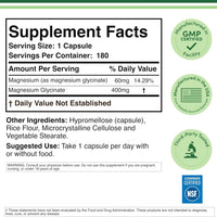 Double Wood Supplements Glicinato de magnesio 400 mg