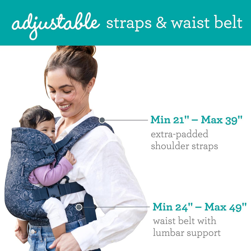 Infantino Flip 4 en 1 Portabebés Ergonómico Convertible Floral Navy
