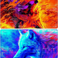 Playmat for MTG with Zones (2 Pack), Card Game Mat Non-Slip Rubber Base and Stitched, 24 x 14 inch TCG Play Mat for MTG
