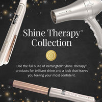 Remington Shine Therapy - Varita rizadora cónica con infusión de aceite de argán y queratina de ½ a 1 pulgada para rizos naturales, incluye guante térmico