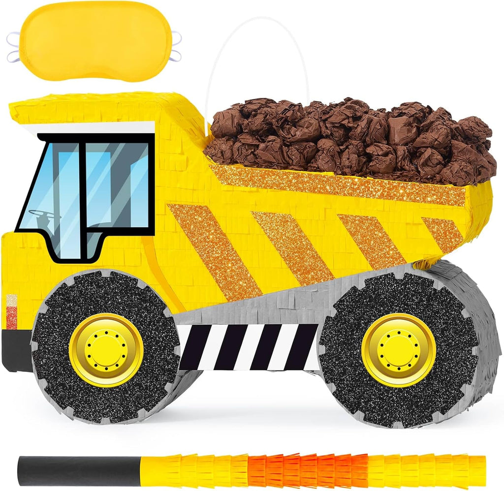 WERNNSAI Dump Truck Piñata for Construction Birthday Party Supplies