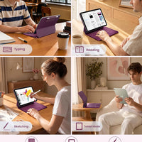 Funda con Teclado typecase Edge para iPad 11" (A16) / 10.ª Gen - Frambuesa
