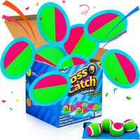Ayeboovi Kids Toys Sticky Toss and Catch Ball Game Set 8 Paddles 4 Balls