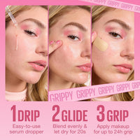 MAYBELLINE Grippy Serum Primer, Hydrating Makeup Primer with 2% Niacinamide For Up To 24HR Make Up Wear, Clear, 1 Count
