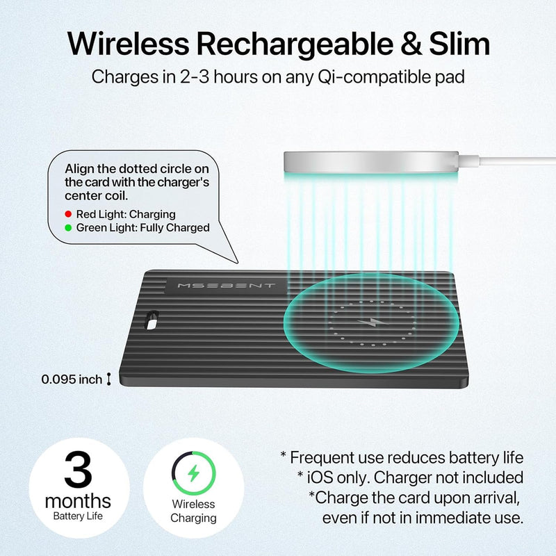 MSEBENT Wallet Tracker Card, Apple MFi Certified