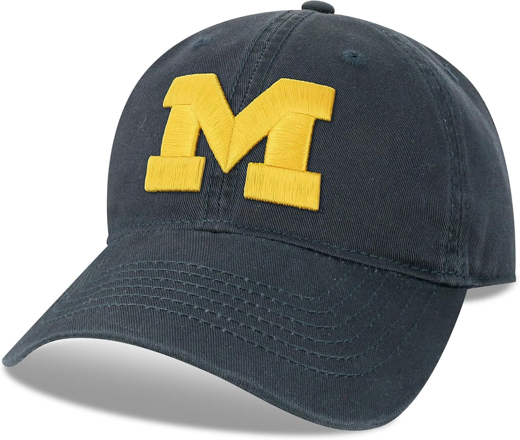 Legacy NCAA Officially Licensed Baseball Hat, Michigan Wolverines, Lightweight Cap for Men & Women, Relaxed Twill Adjust
