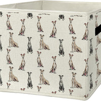 EGBTL Greyhound Gifts Storage Bins & Boxes with Handles, Dog Foldable Basket for Organizing Dog Lovers Owners, Greyhound
