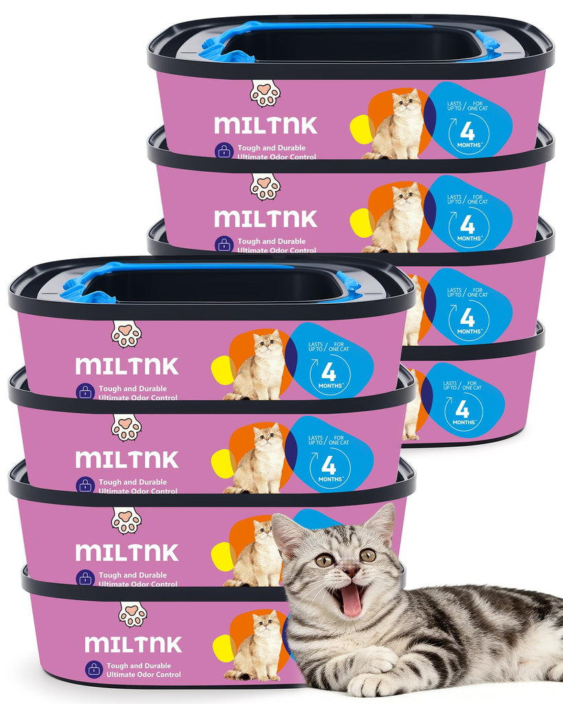 8 Pack Cat Litter Refill Bags, Litter Refill Bags Cartridge, 184 Total FT