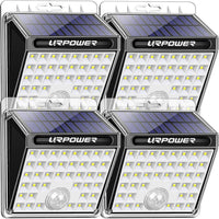 URPOWER Solar Motion Sensor Lights Outdoor, Security Flood Lights, 4 Pack