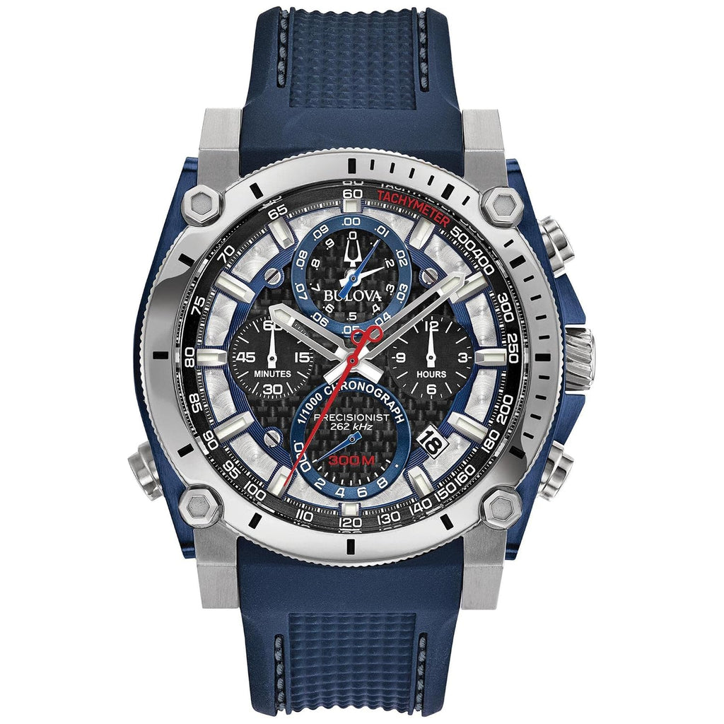 Bulova Precisionist Icon Reloj Cronógrafo 8 Agujas Azul 98B315